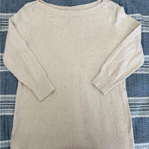 LOFT Cream Women's Crew Neck Sweater